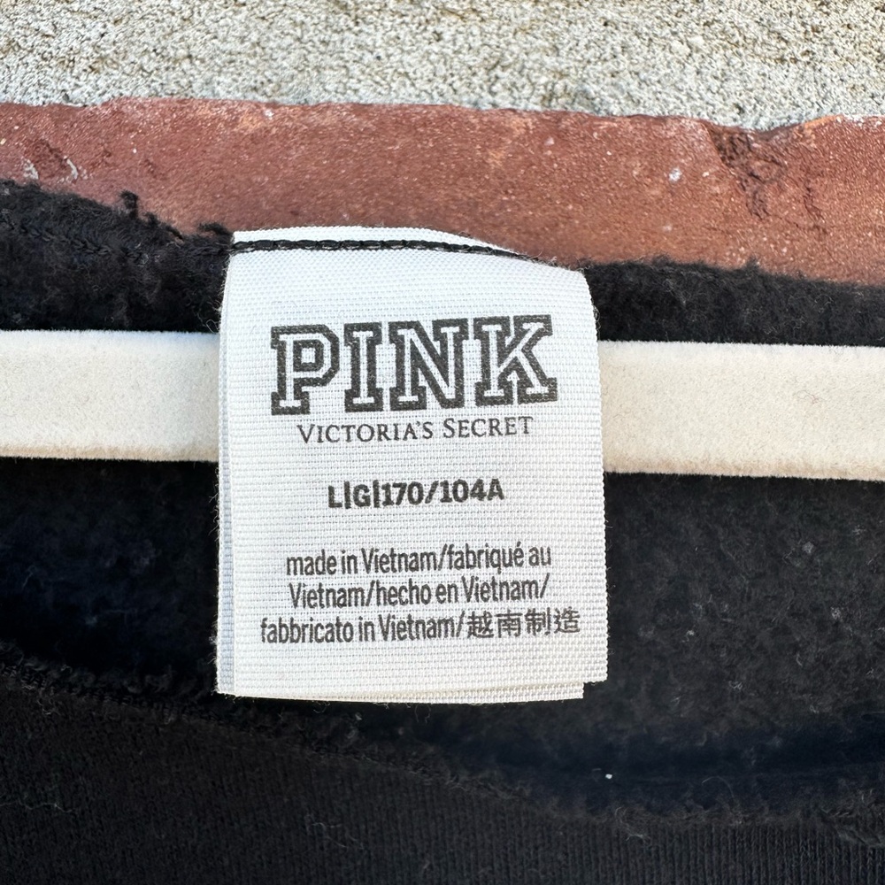 EUC PINK Victoria's Secret Black Sweatshirt - Picture 3 of 3